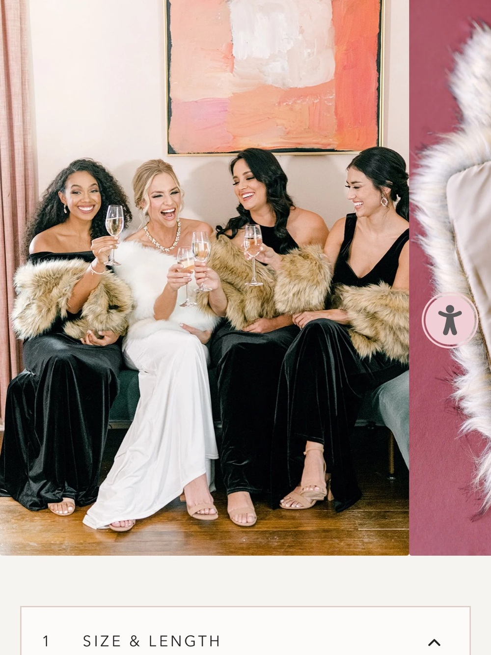 Revelry Faux Fur Stole in Tan & Cream